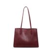 Structured Leather Tote Bag with Long Handle Large Capacity Everyday Fashion Shoulder Bag