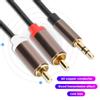 Audio Line Lautsprecherkabel Computer Subwoofer Kabel Handyzubehör 2 in 1 3,5mm Stecker auf 2RCA 1 Meter