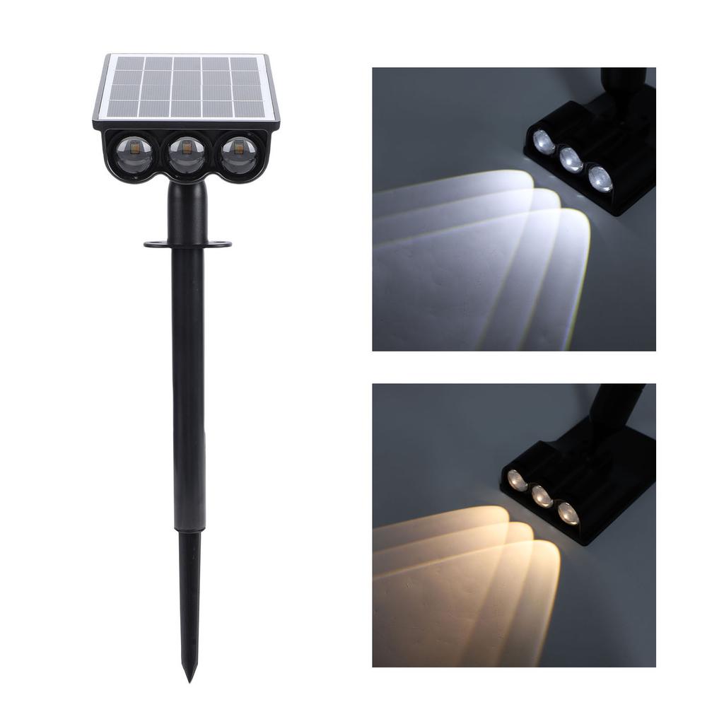 3LED Solar Spot Light Outdoor 2 Lighting Modes Solar Landscape Light for Yard  way Driveway Outdoor Garden