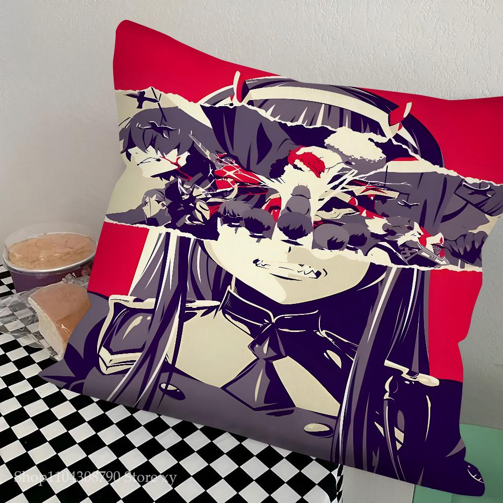 Anime Darling In The Franxx Pillow Case Square Pillow Bedroom Sofa Leisure Comfort Cushion Car Living Room Home Decoration