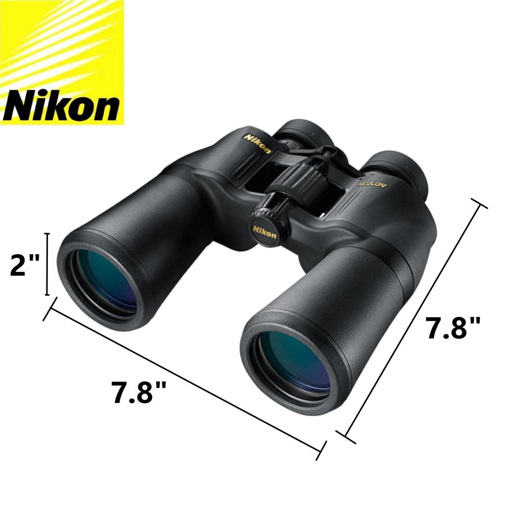 Nikon Aculon A211 10-22x50 Binoculars 8252 Black Bundle with Tripod Adapter Lens Pen Carry Case Neck Strap Lens Cloth Compact Bird Watching Hunting
