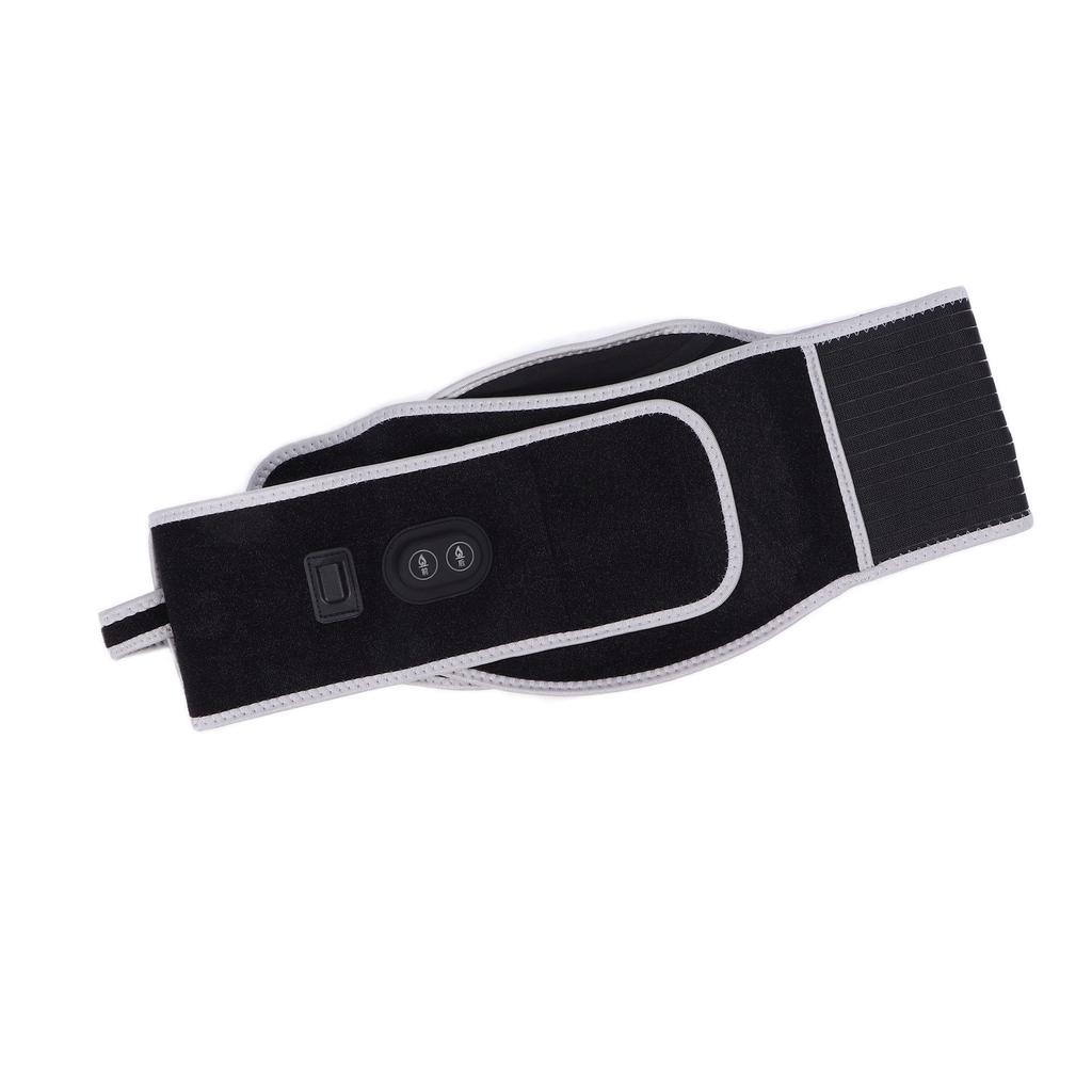 Heating Belt Electric 3 Modes Portable Black Heat Therapy Massager with USB Cable for Waist Back Pain Cramps