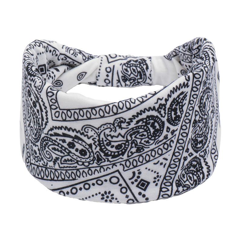 Bohemian Cashew Yoga Übung Stirnband Anti Schweiß und Feuchtigkeit Absorbieren Elastische Baumwolle Stirnband Knoten Stirnband