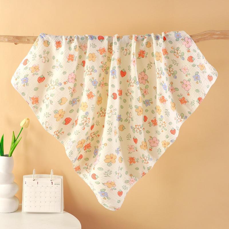 

Double Layer Cotton Baby Swaddle Blanket, Soft Breathable Gauze Receiving Blanket, Fluorescent-Free Infant Bath Towel 78*78cm