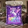 Coperta da divano a tema unicorno con nome personalizzato, coperta morbida e accogliente per casa, divano, letto
