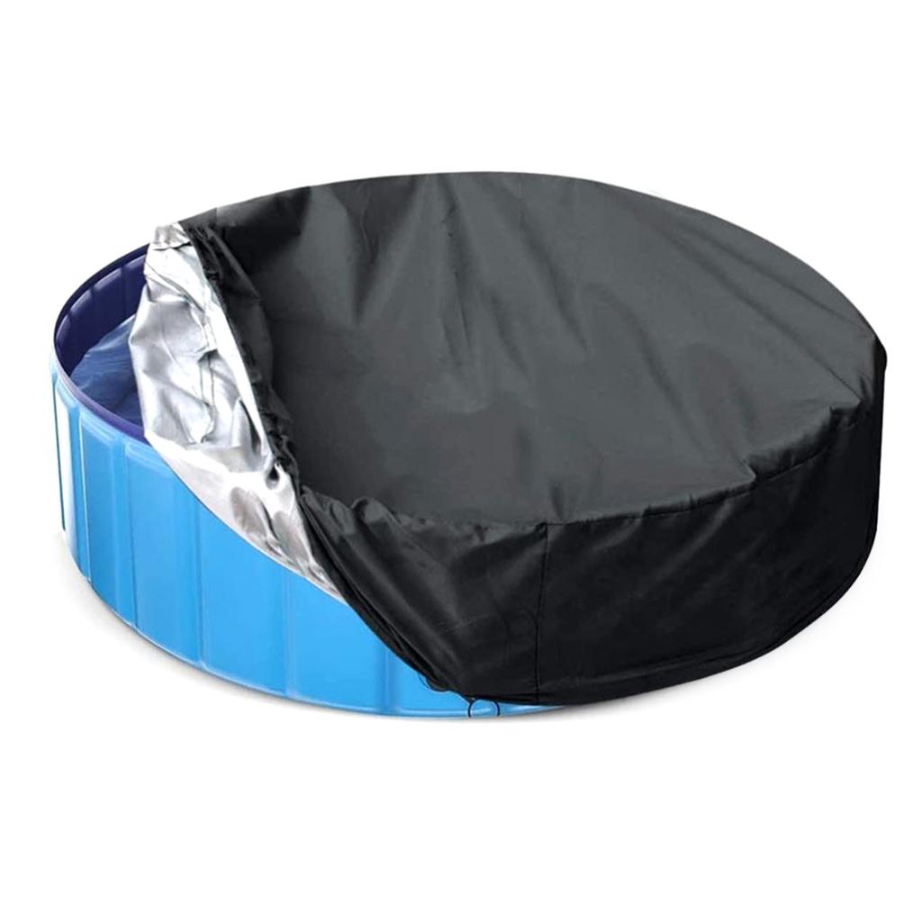 15FT Round Bath Pool Cover Waterproof Dustproof Oxford Cloth Spa Maintenance Protective Swimming Pool Leaf Net Cover