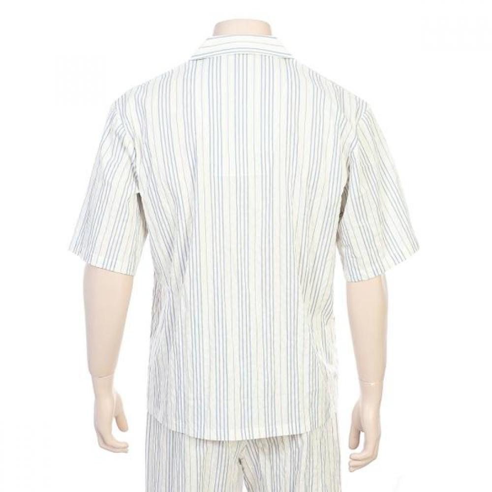 Barbara Blue Stripe Men S Pajama Set amp4569S
