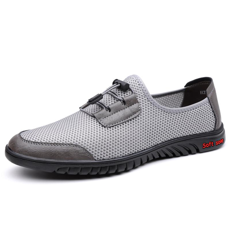 

Fashion High Quality Mens Breathable Walking Shoes Outdoor Non Slip Flats Breathable Minimalist Shoes for Men Classic Driving Sneakers 38 серый