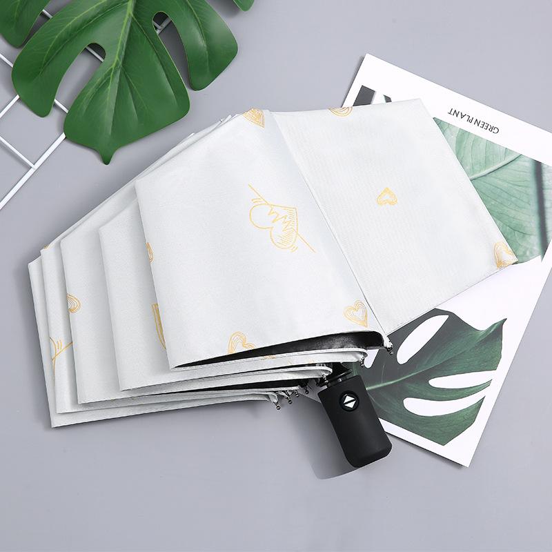 Składany parasol automatyczny mężczyźni i kobiety studenci śliczny parasol przeciwsłoneczny osłona przeciwsłoneczna anty-ultrafioletowy deszcz i słoneczny parasol podwójnego zastosowania