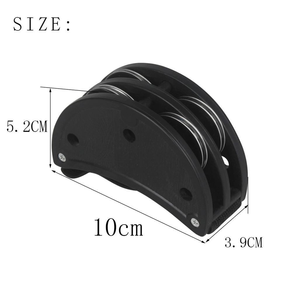 Orff Foot Tambourine Metal Jingle Bell Portable Percussion Instrument Box Drum Companion Musical Toys Double-row Bell Cymbals