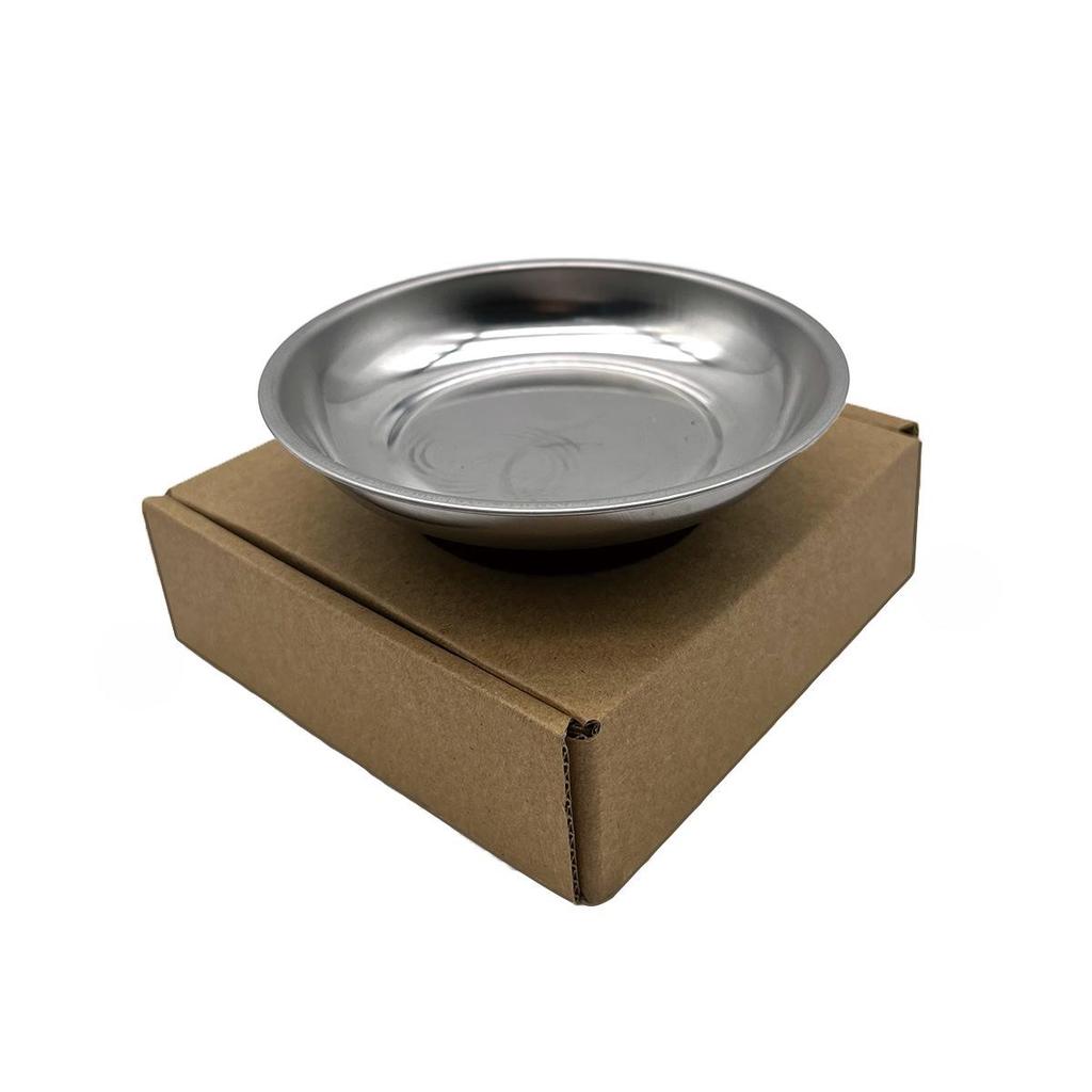 Magnetic Stainless Steel Bowl Set - 5-Piece Storage Plates in 3", 4", and 6" Sizes for Tools
