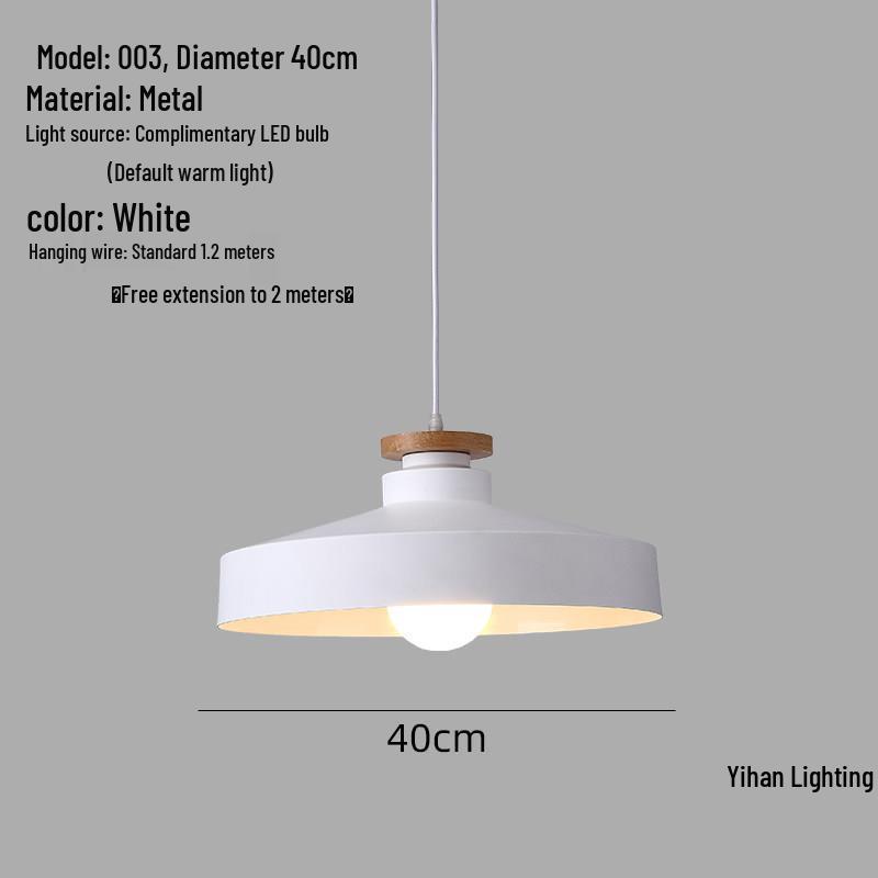 Modern Nordic Single-Head Pendant Light for Hotels, Bars, and Restaurants - Industrial Retro Style Lampshade.