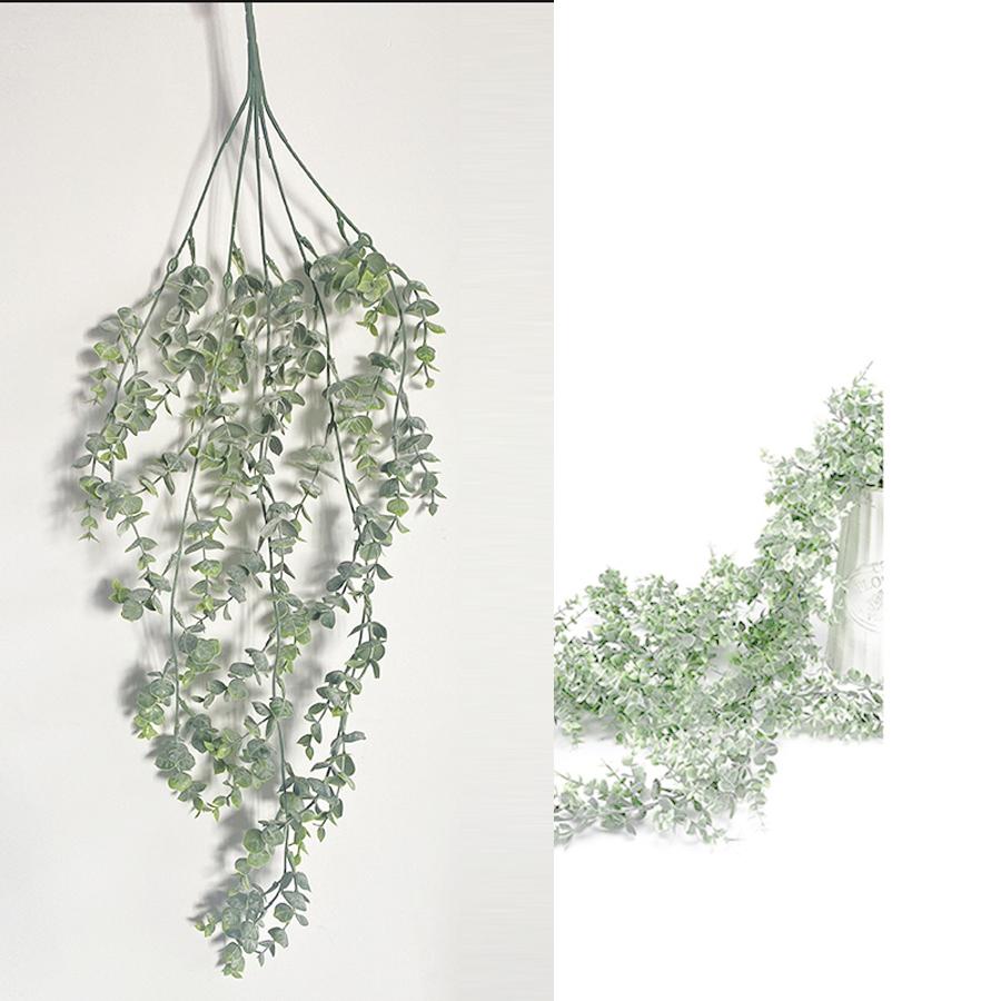 Green Hanging Artificial Plant Eucalyptus Vine Leaves Home Garden Room Decor Fake Plants Grass Wedding Party Wall Decora