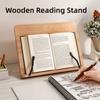 Adjustable Angle Wooden Reading Stand Foldable Reading Rest Tablet Cookbook Bracket  Note-taking
