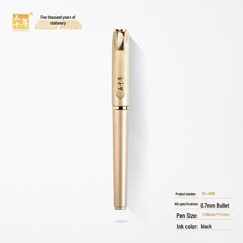 Five Thousand Years Neutral 0.7mm Bullet Tip Signature Pen - Quick-Drying, Customizable Logo, High-Quality Stationery