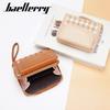 Womens Fashion Card Holder With Pu Fabric And Double Fold For Casual Day