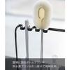 [Yamazaki] Sponge & Cleaning Tool Stand Black, Approx. W25xD9xH24.5cm Tower, Double-Sided Tray, Sponge Rack, Tool Hooks 4994