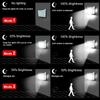 LED Solar Warm Light USB Rechargeable Floodlight Body Sensor Light Outdoor Wall Lamp House Garage Waterproof