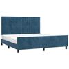 VidaXL Bed Frame with Headboard Dark Blue 160x200 Cm Velvet3125889