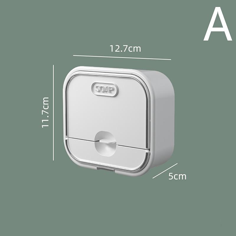 

1 шт., двойной креативный сливной ящик для хранения мыла, многофункциональный бытовой ящик для мыла без отверстий, настенный ящик для мыла