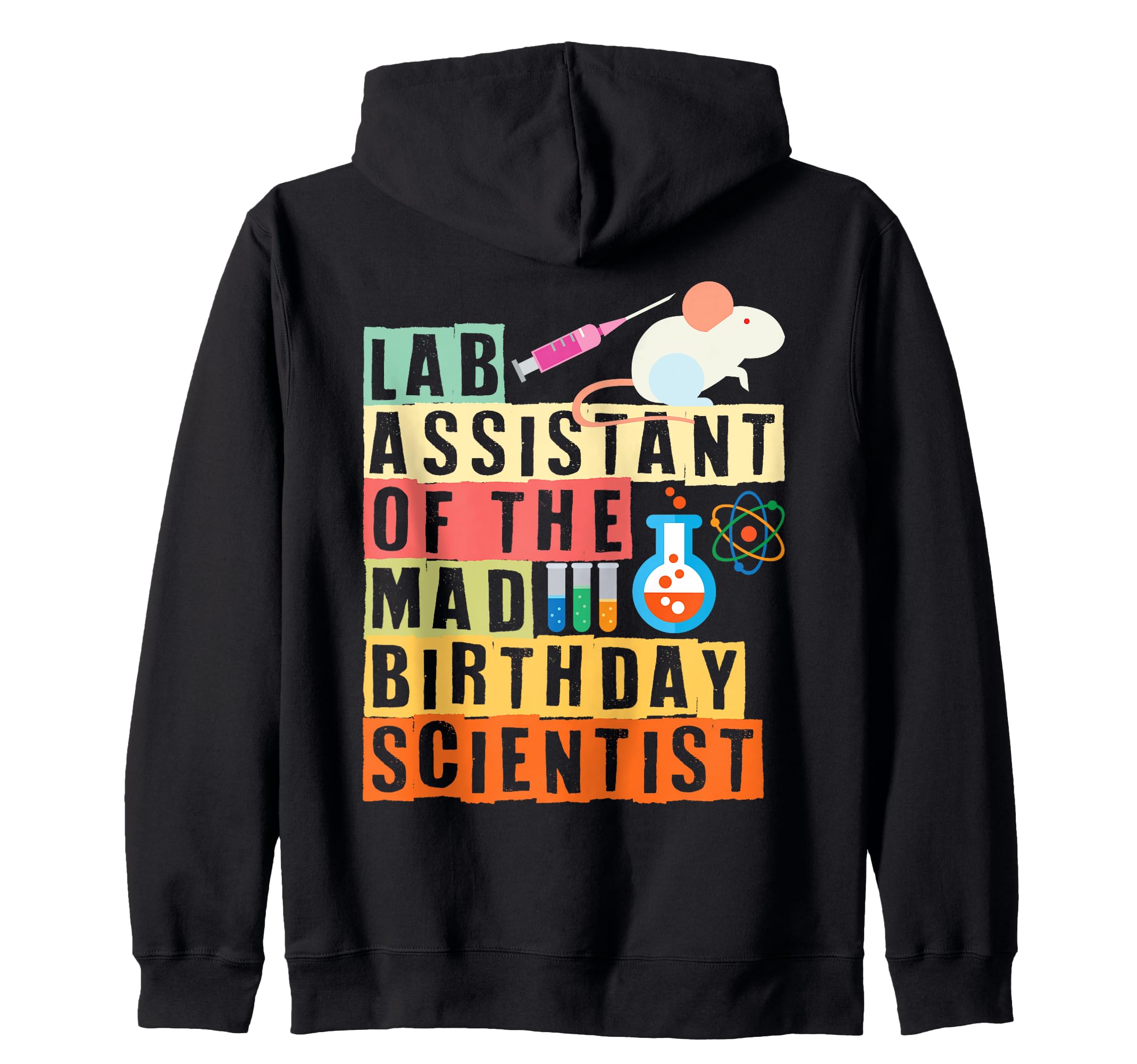 

Mad Birthday Scientist Lab Assistant Zip Hoodie чорний