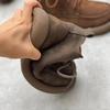 Fashion GKTINOO Retro Handmade Genuine Leather Plush Short Boots 2024 Winter New Round Toe Flat Bottom Side Zipper Warm Women's Shoes