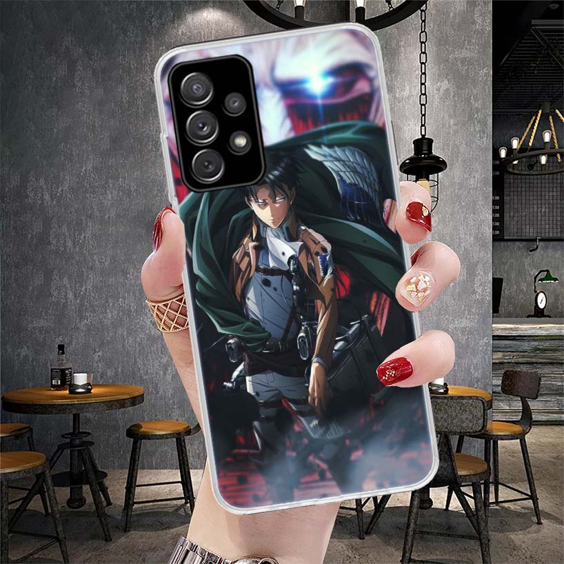 Titan Attack Levi Phone Case For Samsung Galaxy A12 A22 A32 A52 A72 A02S A51 A50S A71 A70 A31 A20S Note 20 Ultra S10 A10S Galaxy