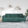 Living Room Sofa Set 3 Pcs Dark Green 250 X 188 X 76 Cm