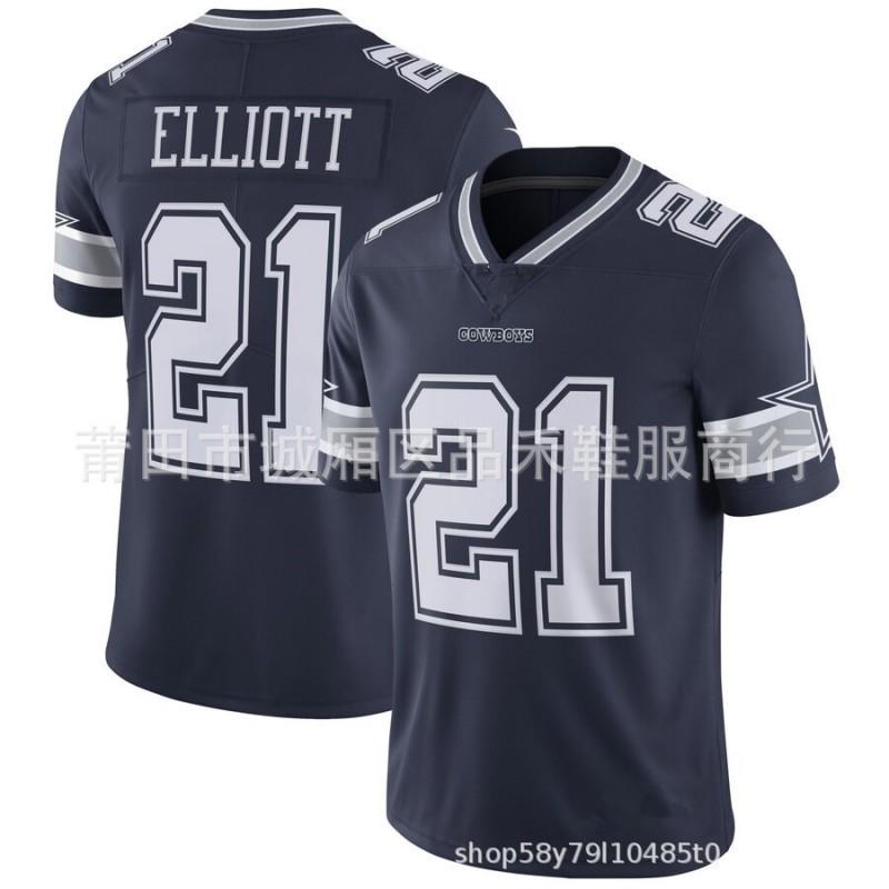 Dallas Cowboys NFL Camiseta de Fútbol Americano Hombres Mujeres Niños Algodón Uniforme Deportivo de Equipo 15 Dak Prescott 21 Ezekiel Elliott
