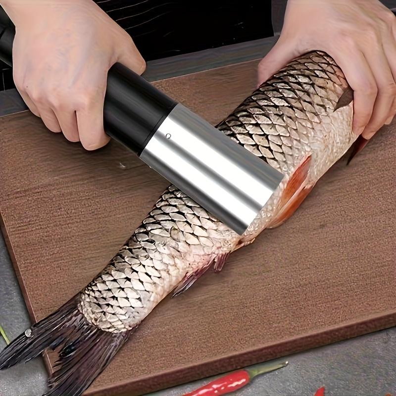Portable Electric Fish Scale Remover,Stainless Steel,USB Rechargeable, Efficient Fish Scale Remover, Suitable for Seafood, Kitchen Essential