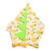 Rabbit Clothes Leash and Harness Set Soft Polyester Warm Yellow Pineapple Pattern Adjustable Rabbit Costume Harness S
