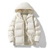 New Cotton-padded Men's Hooded Bread Coat Cotton-padded Couple Hooded Casual Cotton-padded Youth Tide Brand Solid Color Cotton-padded Coat
