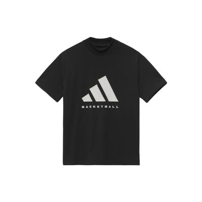 Adidas SS23 Chapter 03 Logo Print Knit T-Shirt Unisex Tops Black IR8492