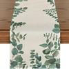 Pastoral Style Eucalyptus Leaves Table Runner Multi Size Tablecloth Table Cover  Dinning Table