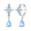 Luxury 925 Silver Pink Bowknot Stud Earrings Diamond Flower Heart Hoop Earrings for Women Sweet Fine Jewelry Gift