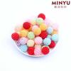 2024 Hot Sale Candy Color 10mm 12mm 15mm Round Resin Plastic Beads Bayberry Ball for Jewelry Bags Making