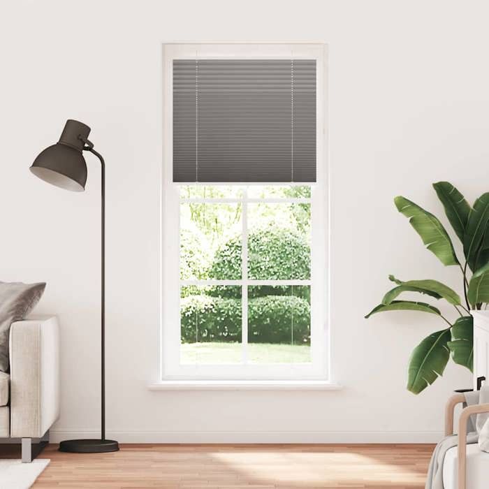 VidaXL Store plissé anthracite 90x200 cm largeur du tissu 89,4 cm, store plissé de fenêtre, store accordéon, store plissé de 4015107