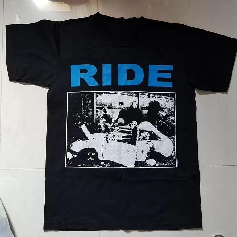 Ride Band Music For Lovers Black T Shirt Cotton Full Size EN236