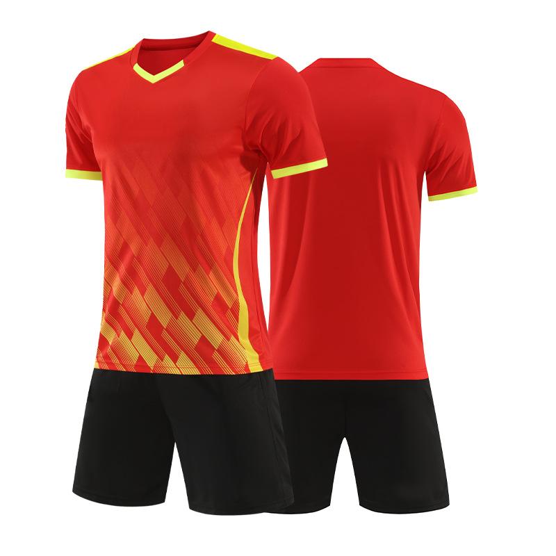 Short-sleeved Football Jersey Set Spot Football Training Jersey Adult Children Same Football Jersey Men's
