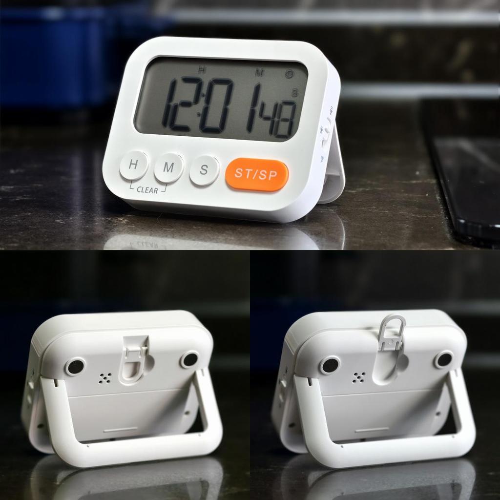 Large Screen Electronic Kitchen Timer and Alarm Clock for Students and Yoga
