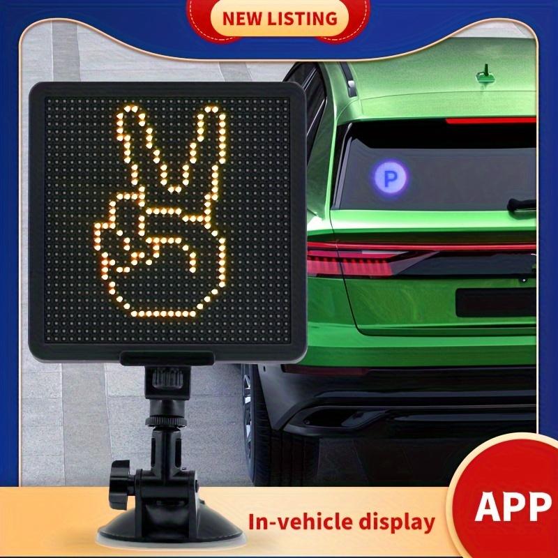 Gjør-det-selv-rullende LED-skiltmatrisepanelskjerm bil bakvindu logo klistremerke LED-lys smarttelefon app kontroll LED billogoskjerm