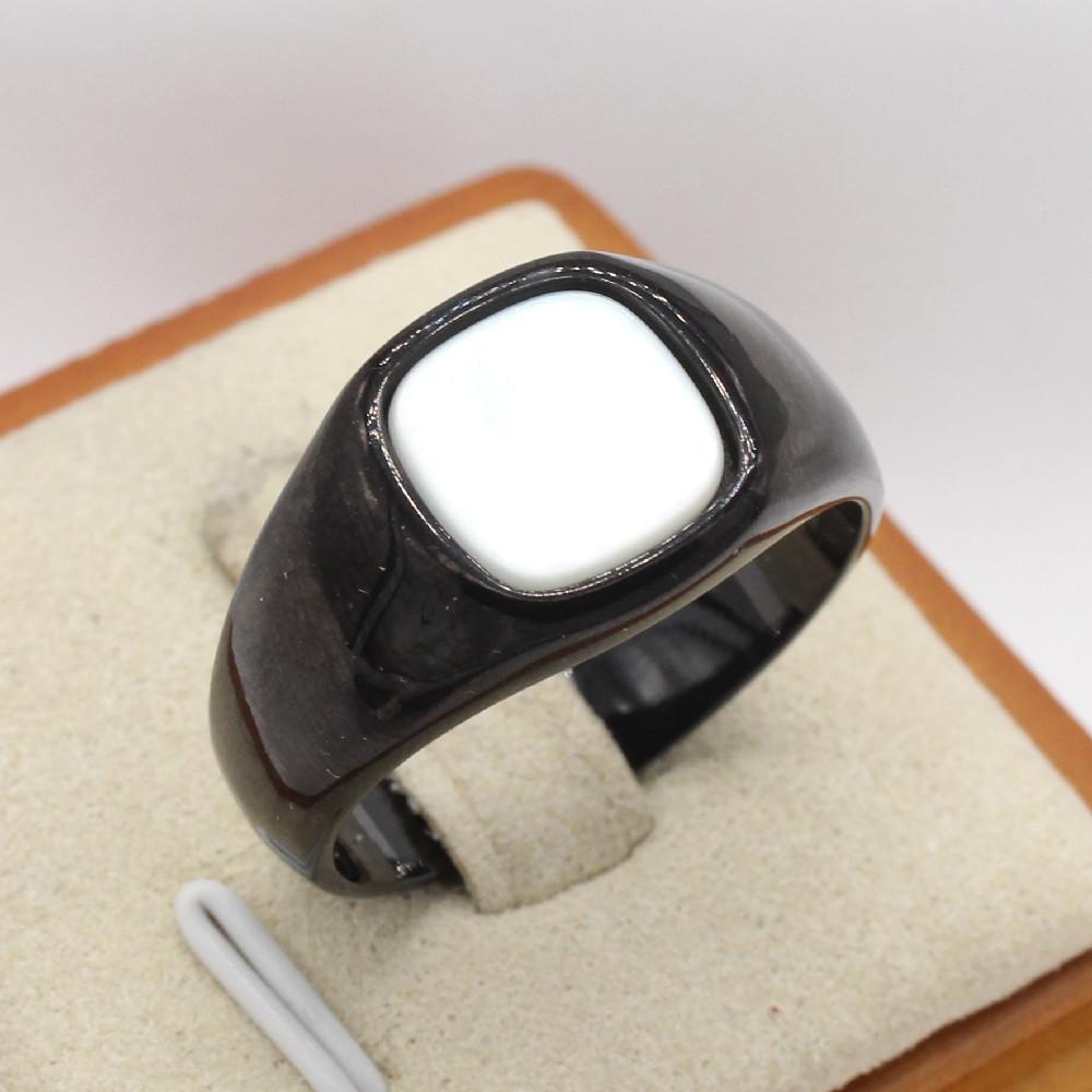 European and American Personalized Fashion Simple Square Gemstone Men's Ring