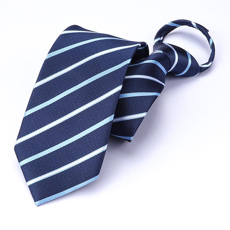 Men's Korean Style Zipper Striped No-Tie Professional Wedding Tie