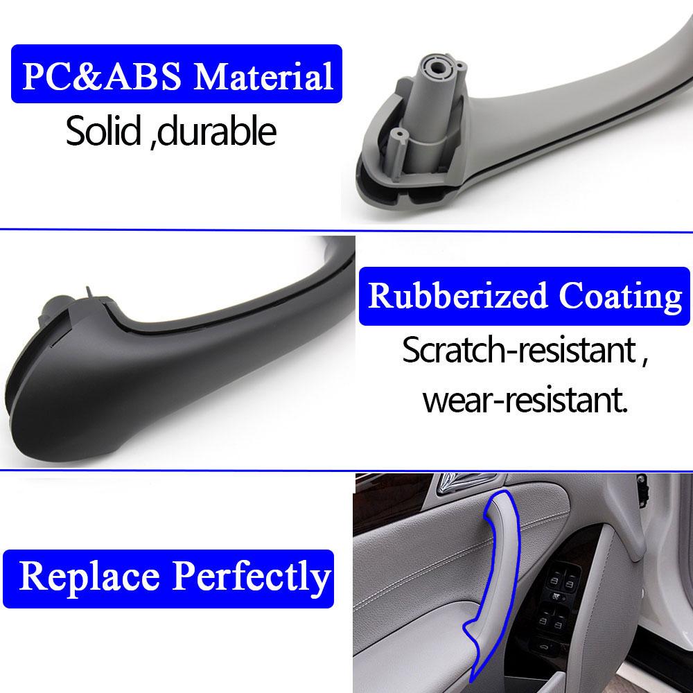 2PCS/4PCS Car Interior Black Beige Gray Front Door Pull Handle Set Replacement For Mercedes Benz W203 C Class Sedan
