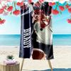 Brady Print Beach Towel, Large Soft Quick Dry Towel for Beach Camping Swimming