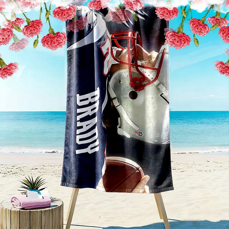 Brady Print Beach Towel, Large Soft Quick Dry Towel for Beach Camping Swimming