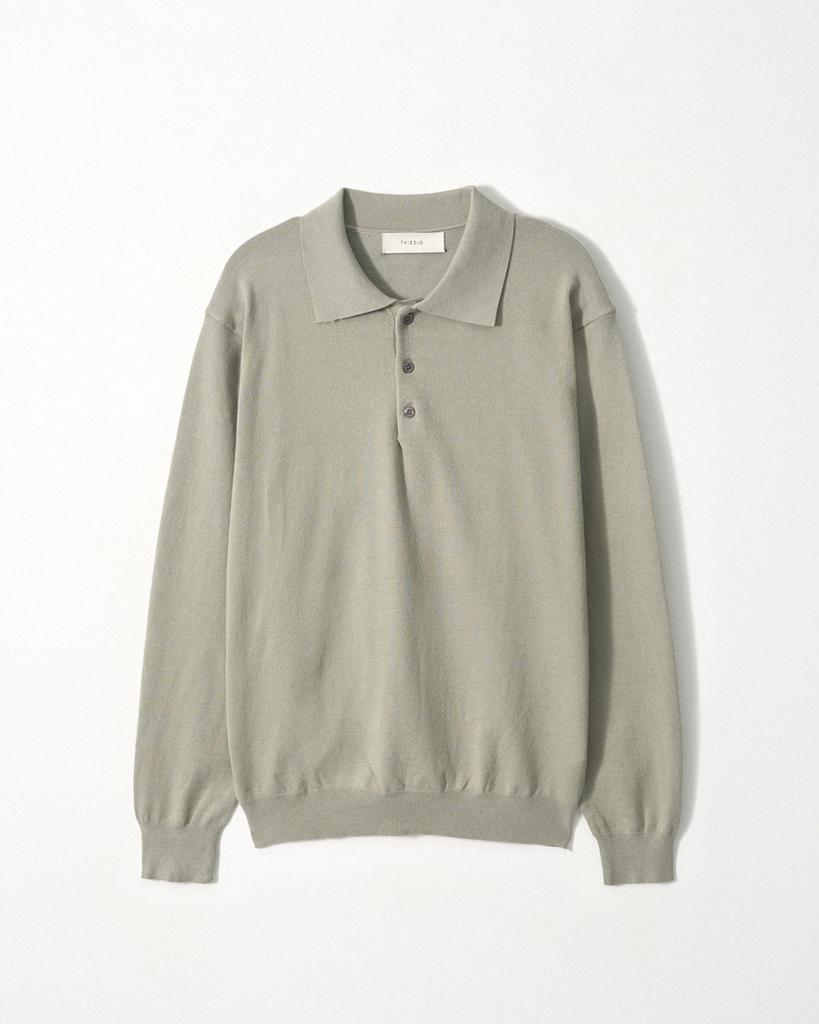 EZIO Essential Button Collar Knit_Light Green
