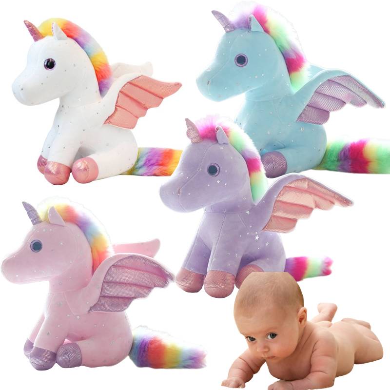 Rainbow Starry Sky Unicorn Plush Doll Stuffed Toy Children Kids Gift Birthday