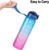 1L Portable Water Bottle Motivational Sports Water Bottle with Time Maker Leak-proof Cup for Outdoor Sport Fitness Cycling