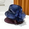Outdoor Elegant Sunscreen Hat Flower Bow Beach Hat UV Resistant French Top Hat